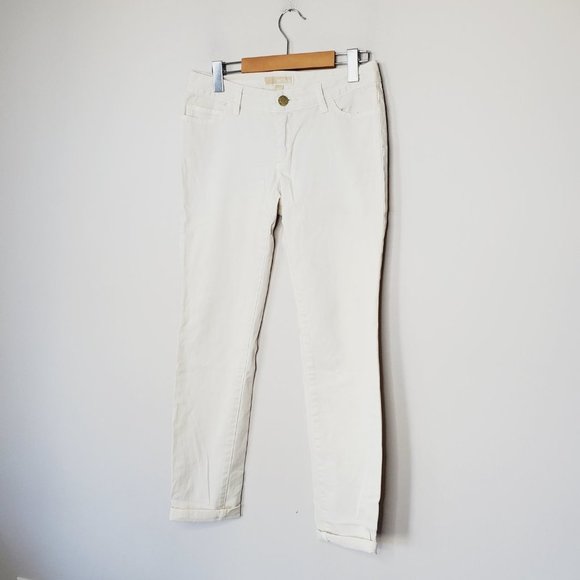 MICHAEL KORS Cream Classic Mid Rise Skinny Jeans - Picture 2 of 12
